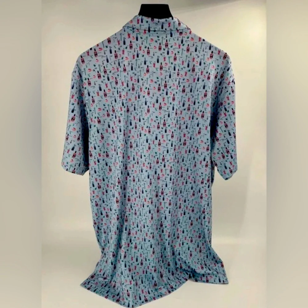 Peter Millar Bloody Mary SIP Polo! Ole Miss Large! EUC! - Picture 5 of 6